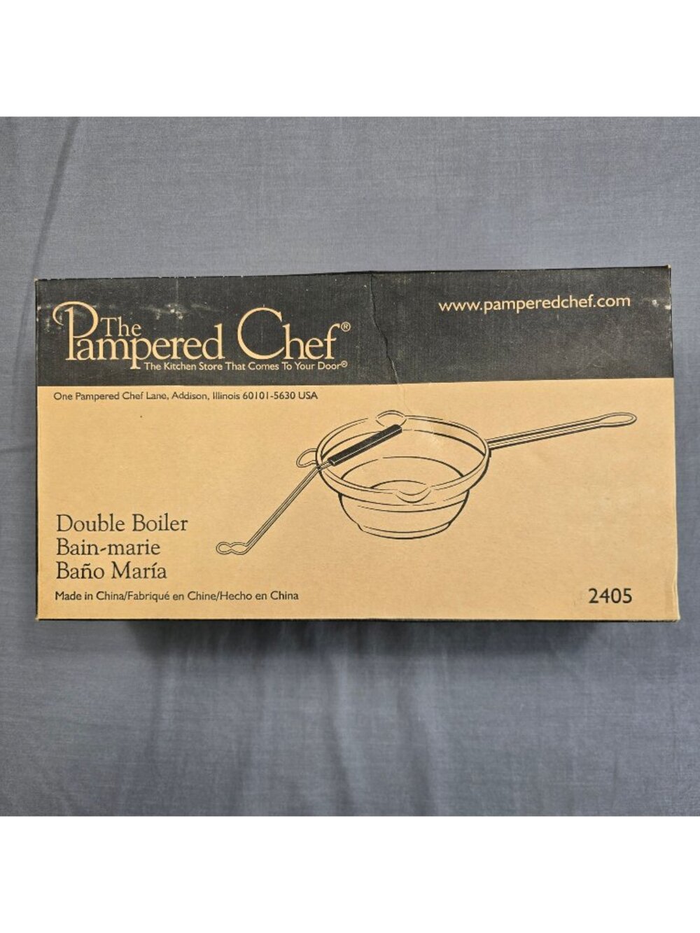 Pampered Chef Double Boiler Stainless Steel #2405 No Dipping Tool